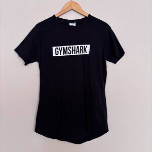 Gymshark Mens Shirt Black Athletic Workout Short Sleeve Size Small S